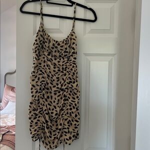 Leopard Print Beige and Black Dress